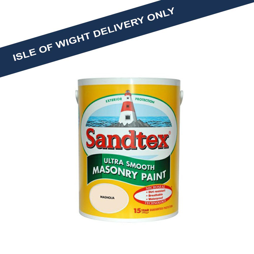 Sandtex 5032288 Magnolia Masonry Paint 5LTR Masonry Paint Decco Ltd McMinn * CarlR Collections_Exterior Paints Collections_Specialist Paints Exterior Paints iowonly MAR25 Masonary Specialist Paints