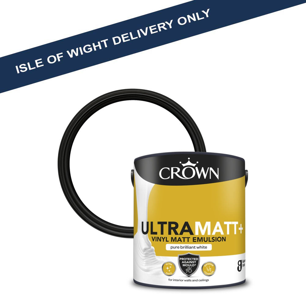 Crown Ultra Matt+ Anti Mould Paint 2.5L - 5101850 Interior Wood Paints Crown Paints Ltd CarlR Collections_Specialist Paints Decorating decorating supplies Interior Wood Paints iow only iowonly Oct25 Specialist Paints