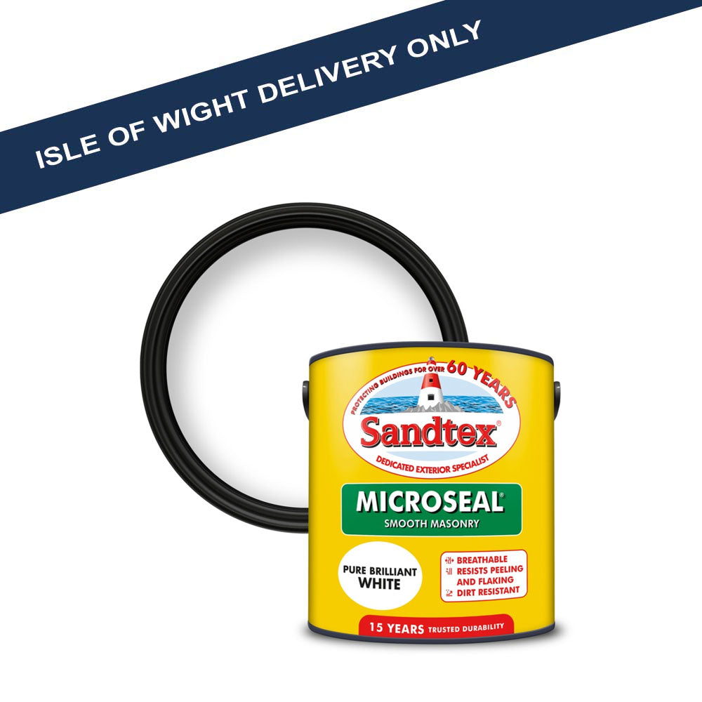Sandtex Smooth Masonry Paint 2.5L – Brilliant White - 5068882 Masonry Paint Crown Paints Ltd CarlR Collections_Specialist Paints Decorating Exterior Paints iow only iowonly Oct25 Product Type_Masonry Paint Specialist Paints