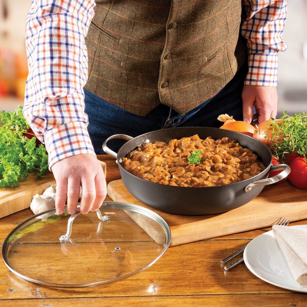 Hairy Bikers CKW2029GE 30cm Lightweight Cast Iron Shallow Casserole Dish Casseroles Eurosonic Group Limited (AIS) Brand_Daewoo Collections_Saucepans / Casseroles Daewoo Jan25 Product Type_Casseroles Product Type_Stockpots / Casseroles RobC Saucepans & casseroles