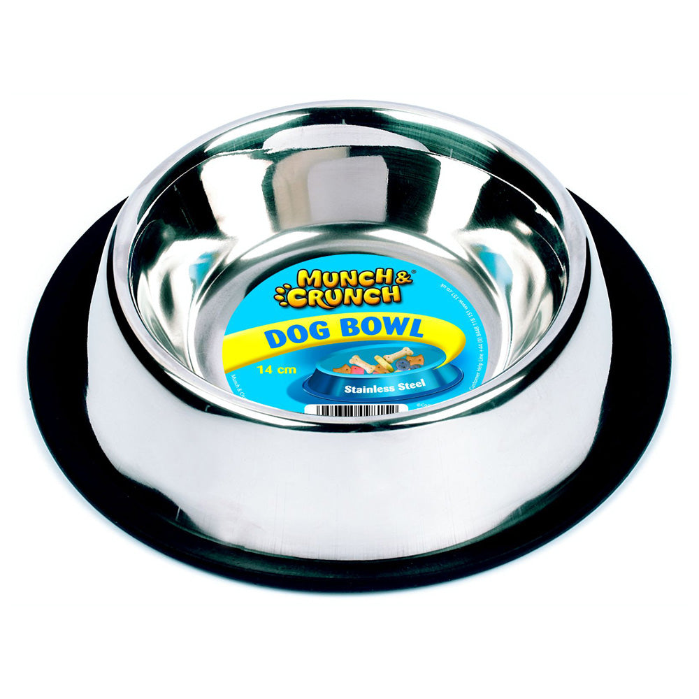 Munch & Crunch MC0121 Anti-skid Dog Bowl Steel 340ml