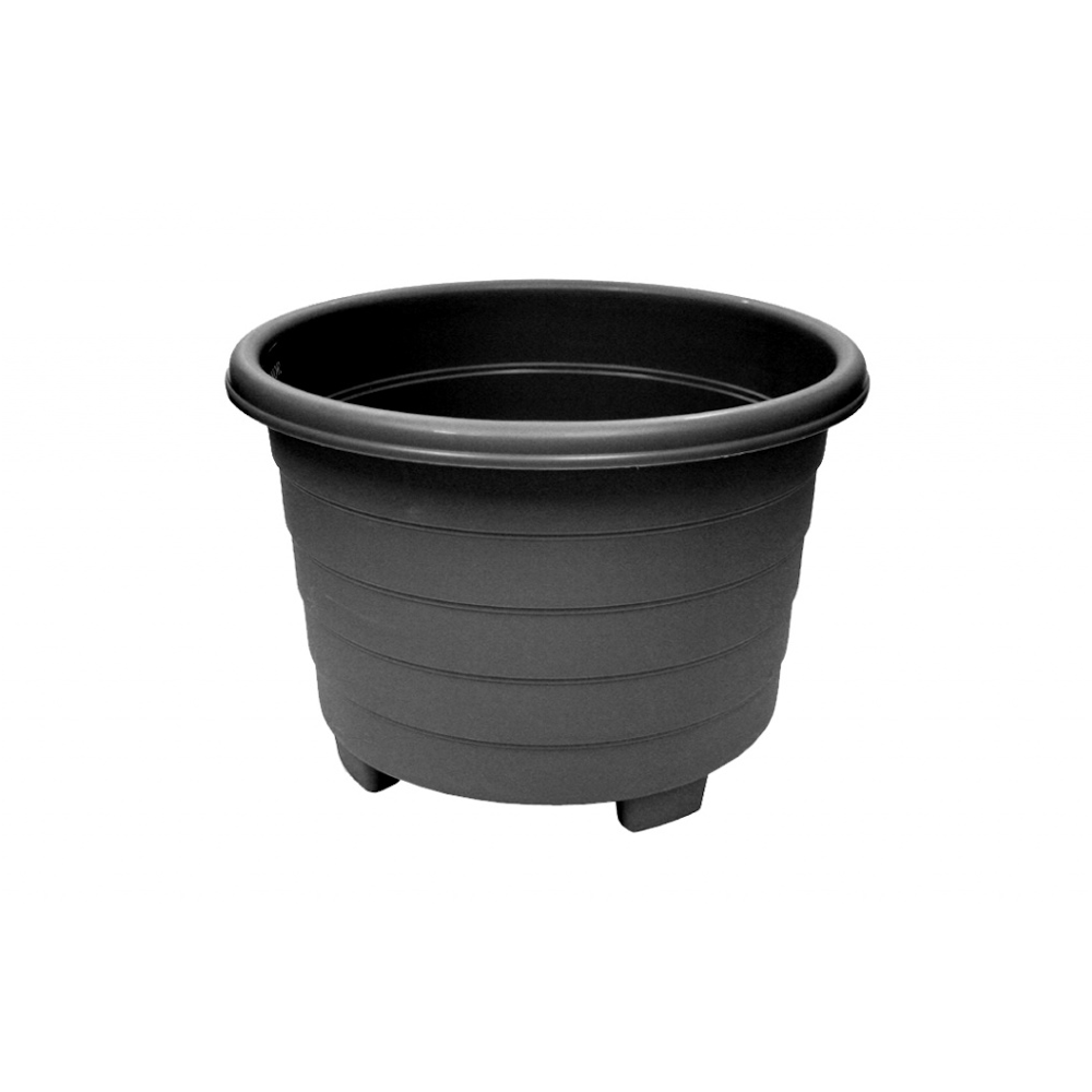 Grosvenor 325314 Round Planter 39cm Ebony Planter STAX Aug24 Baskets Planters & Pots Collections_Baskets/Planters/Pots Garden Gardening Greenhouse & Garden Home & Garden Planter Product Type_Baskets/Planters/Pots Product Type_Bulb Planters RobC