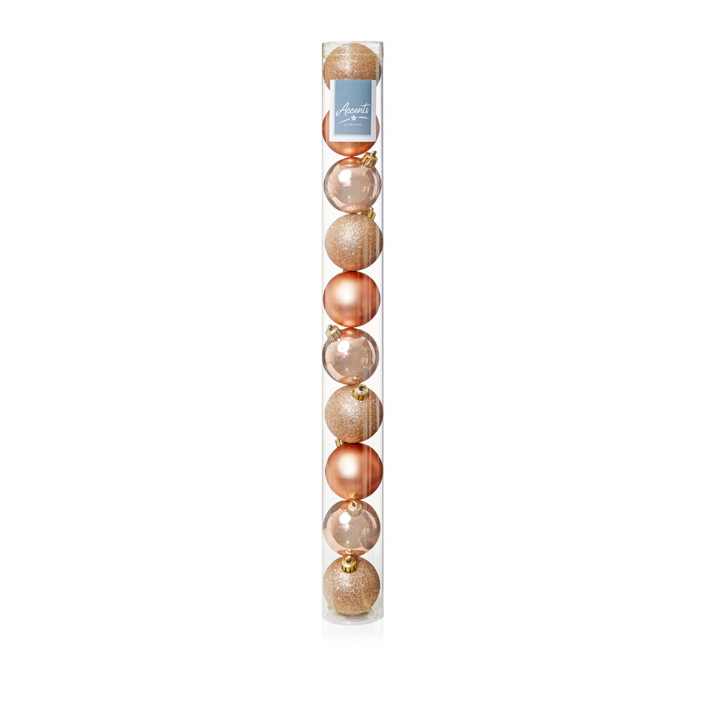 Premier Decorations TD126268RDG Baubles Rose Gold 10pk