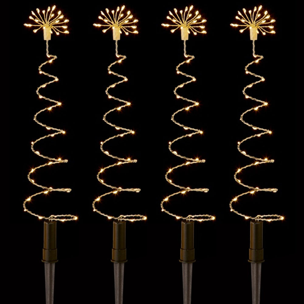 Silver Tree Path Lights 4 Piece 30cm – Warm White - LV201160WW Christmas Lights Premier Decorations Ltd All Things Christmas Brand_Premier Decorations CarlR Christmas Christmas Essentials Christmas Lights Christmas Products Christmas Tree Lights Collections_All Things Christmas Collections_Outdoor Lights Nov25 Outdoor Lights Premier Decorations Product Type_Christmas Lights Product Type_Outdoor Lights