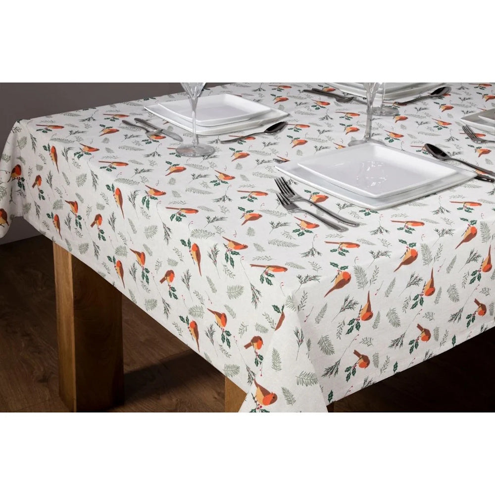 Robin Table Cloth 2 x 1.3m - AC251331 Christmas Tableware Premier Decorations Ltd All Things Christmas Christmas Christmas Essentials Christmas Products Christmas Tableware Collections_All Things Christmas Collections_Tableware Dining & Tableware Festive Tableware More Christmas Tableware Product Type_Christmas Tableware Tableware