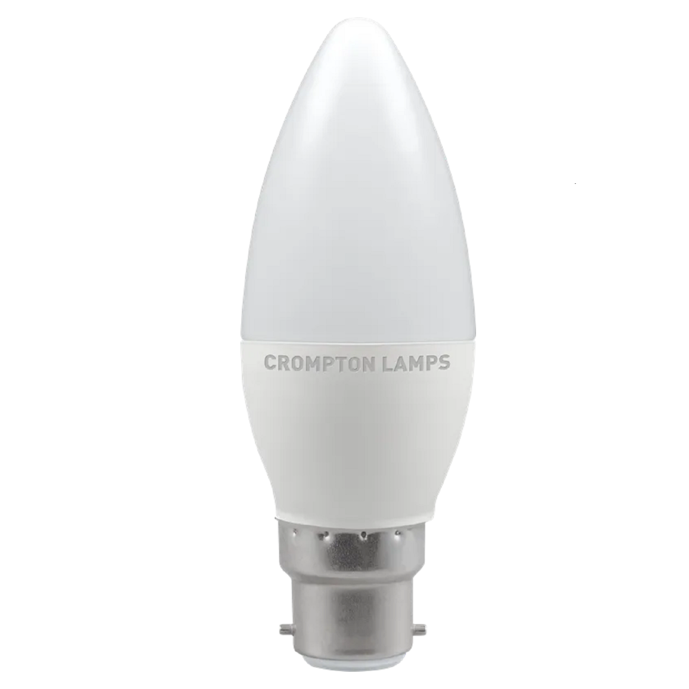 Crompton LEDCDCO6B LED 5.5W BC Candle Opal Dimmable Candle Lamp Fairway Electrical Bayonet Fitting Brand_Crompton Bulbs Candle Candle lamp Collections_Bulbs / Tubes Energy Energy Save Google Product Light Bulbs Lighting May24 Moneysaving Product Type_LED Product Wattage_11W RobC Save on Lighting Warm White