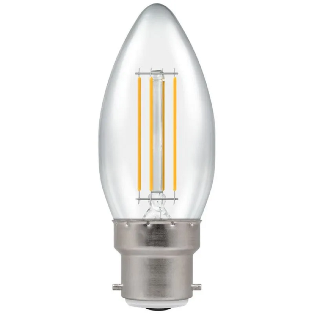 Crompton LEDCFCC6B Filament LED Candle Clear Filament Bulb Fairway Electrical B22 Bayonet Bayonet Fitting Brand_Crompton Bulbs Energy Fairway Fairway Electrical Filament Google Product Jun24 LED Light Bulbs Lighting Moneysaving Product by Type_LED Product Type_LED RobC Save me money Save on Lighting