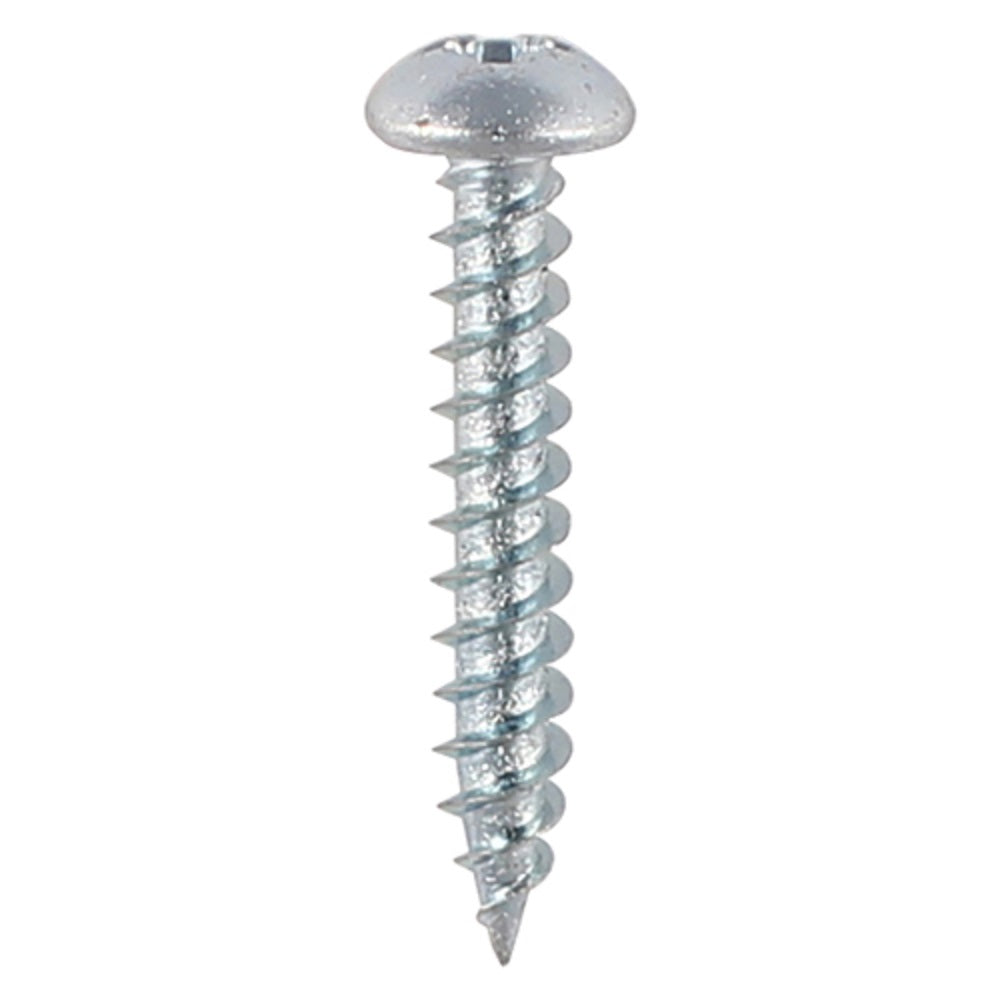 Timco 10 x 1 Round Head ZP Woodscrews Pozi (Part No: 00101CRWZ) Screws T I Midwood & Co Ltd (NMBS) Collections_Other Screws Collections_Screws / Nails Collections_Woodscrews Other Screws Product Type_Screws Screws Screws & Nails Timco Woodscrews