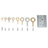 Merriway M0467 Brassed Screw Eyes 12 x 00 Ironmongery Merriway Brand_Merriway Brass Collections_Hooks / Eyes Eyelet Feb25 Hooks & Eyes Merriway Product Type_Screw Eyes RobC Screw Eyes