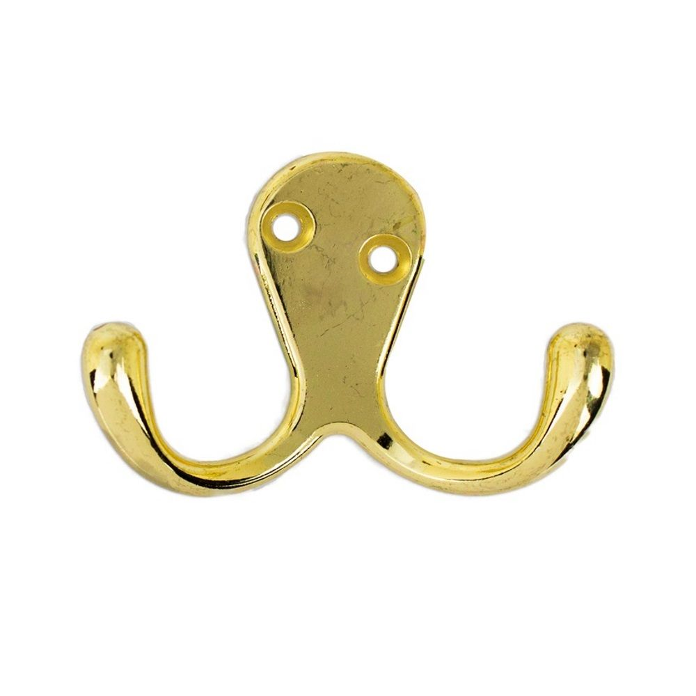 Chase F1404 Robe Hook Twin EB Coat Hooks Chase hardware Ltd Brand_Select Hardware Brass Chase Hardware Ltd Google Product Hat & Coat Hooks Ironmongery Nov24 Product Type_Hat / Coat Hooks Product Type_Robe Hooks RobC Robe Hooks Select Hardware