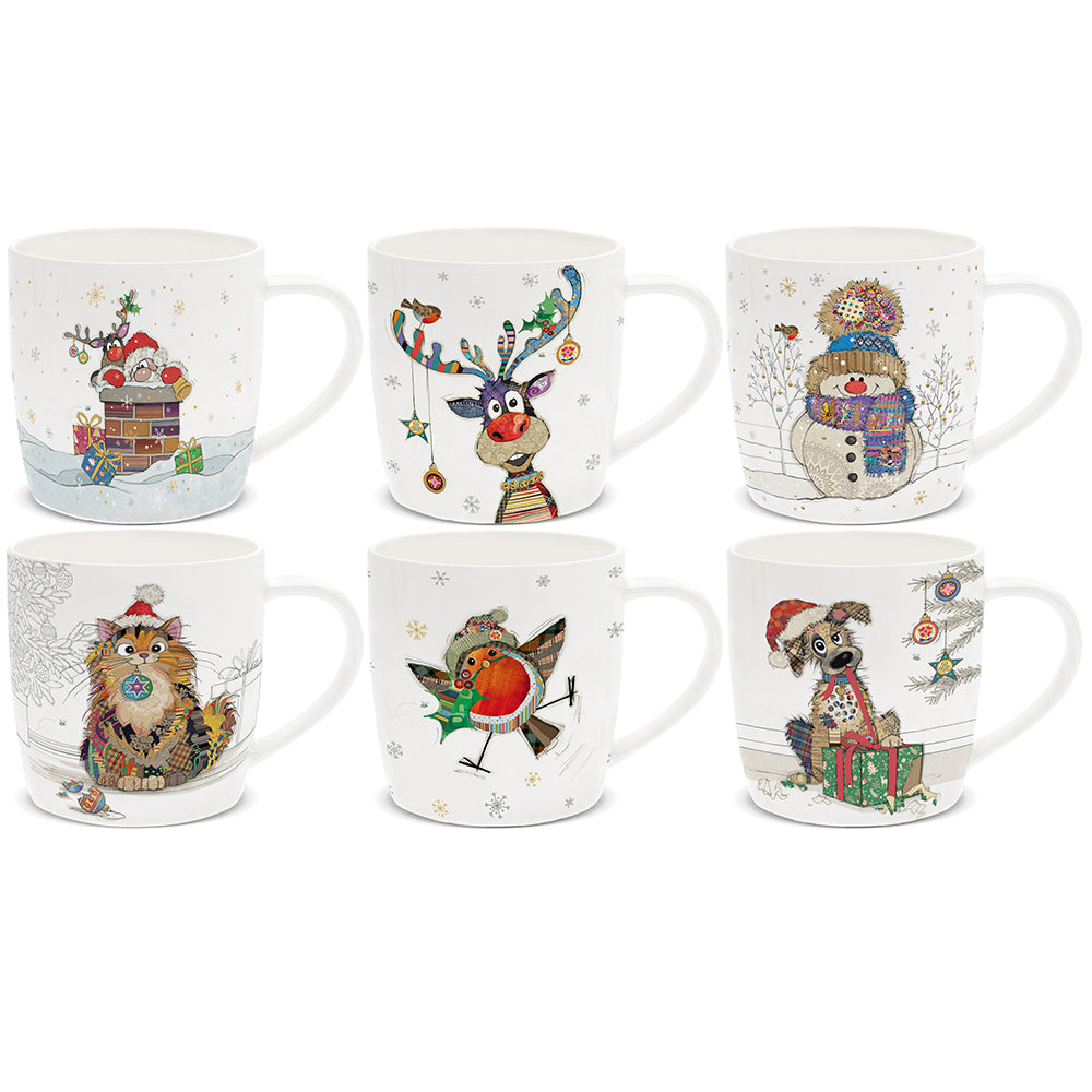 Lesser and Pavey Bug Art Xmas Design Mug – Assorted - LP54755 Christmas Mugs Lesser & Pavey Ltd All Things Christmas Brand_Lesser and Pavey CarlR Christmas Christmas Gifts Christmas Products Christmas Tableware Collections_All Things Christmas Collections_Mugs Cups and Saucers Lesser & Pavey Mugs Mugs Cups & Saucers Product Type_Christmas Mugs Product Type_Single Mugs sep25