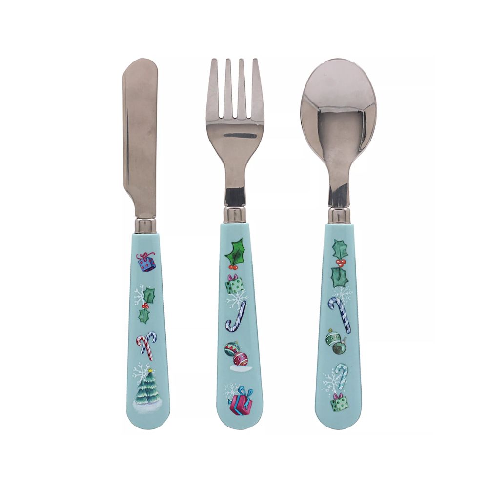 Kids Melamine Wonderland Cutlery Set - LP54599 Specialist Cutlery Lesser & Pavey Ltd All Things Christmas Brand_Lesser and Pavey CarlR Christmas Christmas Gifts Christmas Products Christmas Tableware Collections_All Things Christmas Collections_Cutlery Cutlery Kids Christmas Lesser & Pavey Product Type_Cutlery Sets Product Type_Specialist Cutlery sep25 Xmas