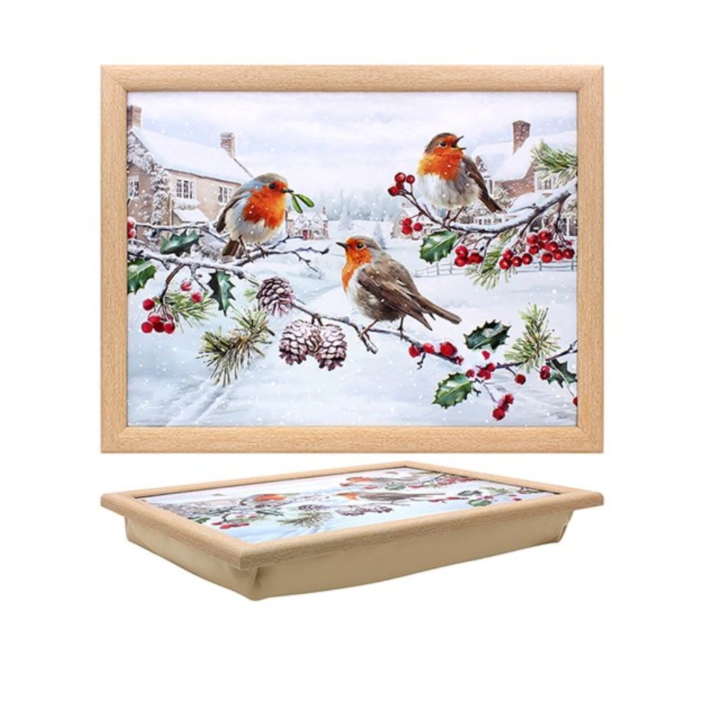 Xmas Christmas Robins Laptray - LP54267 Trays Lesser & Pavey Ltd All Things Christmas aug25 Brand_Lesser and Pavey CarlR Christmas Christmas Products Collections_All Things Christmas Collections_Trays Tablemats and Coasters Laptray Lesser & Pavey Product Type_Trays Tray Trays Trays Tablemats & Coasters Xmas