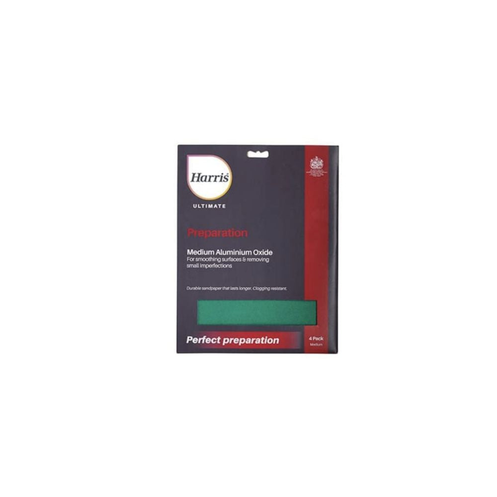 ULTIMATE MEDIUM ALUMINIUM OXIDE 4 PACK Sanding L G Harris & Co Ltd Brand_Harris CarlR Collections_Decorating Supplies Collections_Sanding Decorating decorating supplies DIY Expert DIY LG Harris Product Type_Sanding Sanding Sanding Sheets Etc. sep25