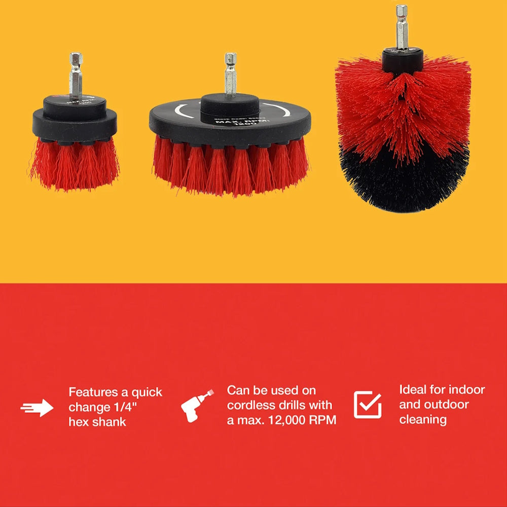 Amtech Cleaning Brush Set - S5523 Wire Brush Attachments DK Tools Ltd Am-tech Amtech Brand_Amtech Collections_Power Tools Accessories DK Tools Google Product More Power Tools Power Tools Power Tools Accessories Product Type_Wire Brush Attachments Tools