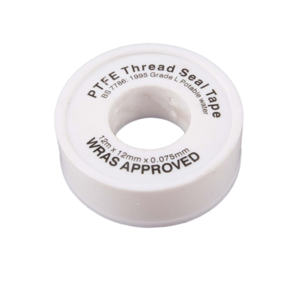 PTFE Thread Seal Tape White 12mm X 12Mtr - PTFE-12X12WATER