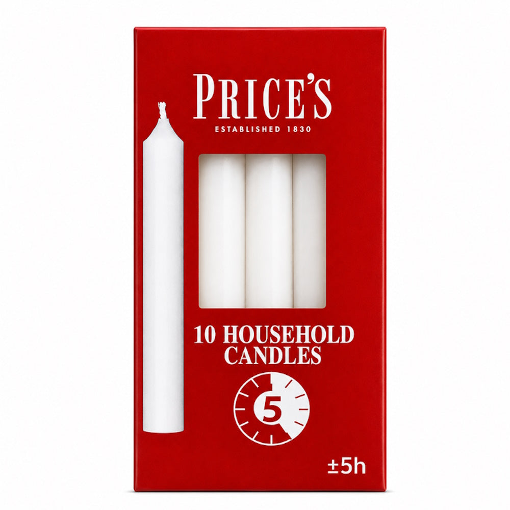Price's Household Candles Pkt10 - 5HC106028C / 413680