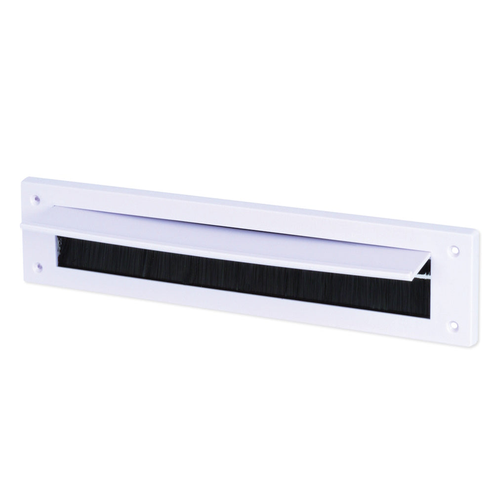 Warmseal Letterbox Draught Excluder with Flap White 275mm - G61201