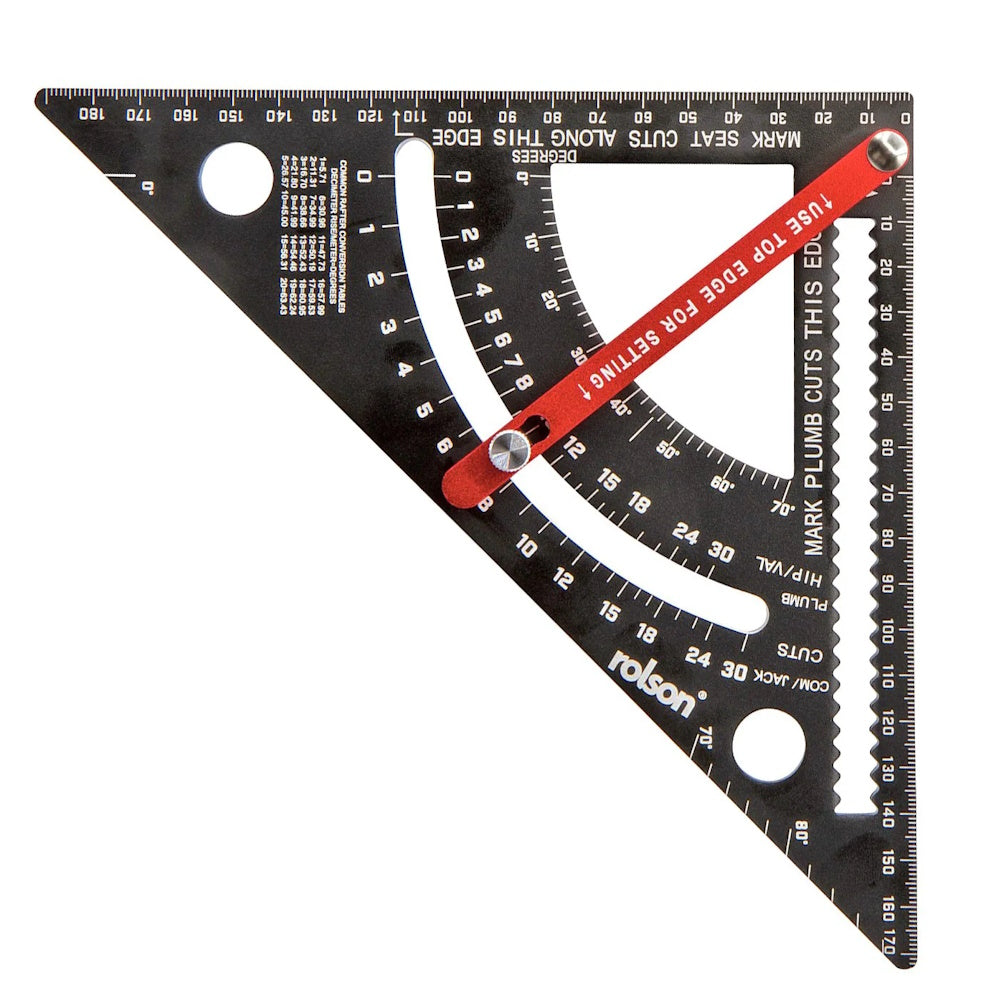 Rolson Aluminium Adjustable Speed Square 180mm - 50856