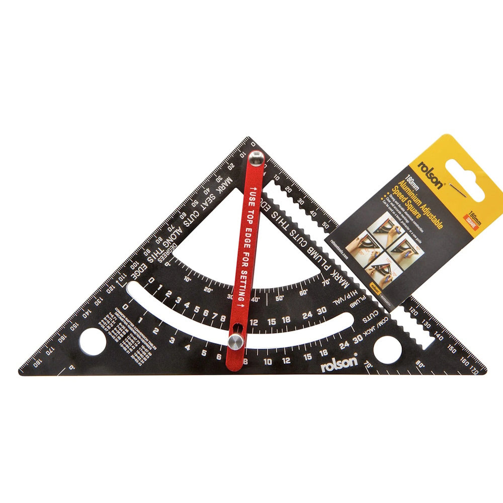Rolson Aluminium Adjustable Speed Square 180mm - 50856