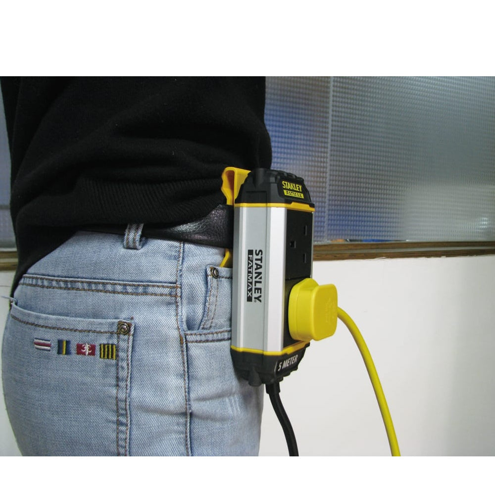 Stanley 2-Gang Powerboard with Belt-Clip 5mtr - STE2GBELT Extension Leads & Reels Toolbank Ltd (NMBS) Brand_Stanley Collections_Extension Leads / Reels Collections_More Electrical Fittings / Fixings Electrical Electrical Fittings & Fixings Extension Leads Extension Leads & Reels Google Product Product Type_Extension Leads & Reels Stanley Toolbank