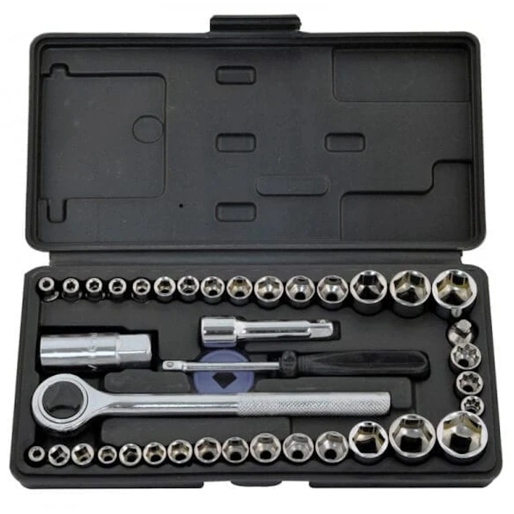 Rolson 40 Piece ¼" & ⅜" Dr. Socket Set - 36109