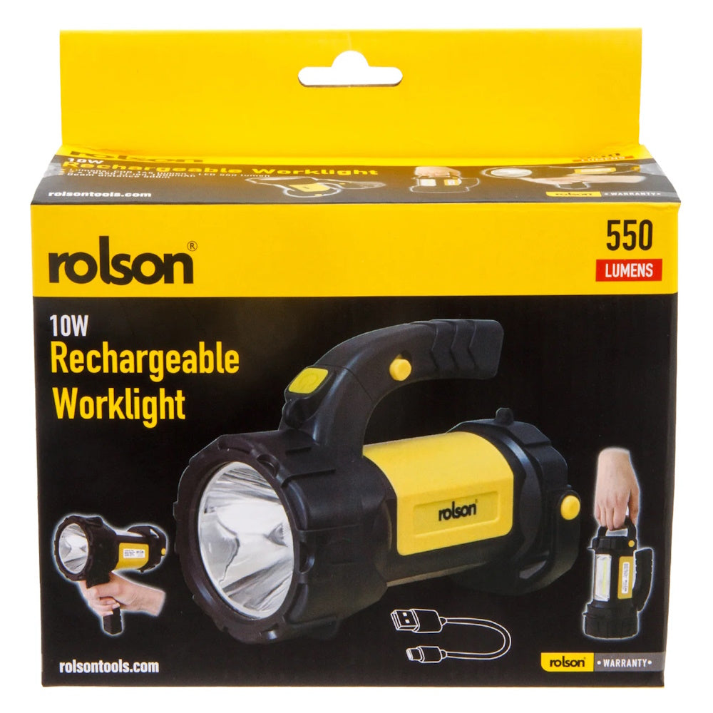 Rolson 10W Multi Function Rechargeable Work Light - 61489 Worklights Rolson Tools Ltd Brand_Rolson Collections_Outdoor and Leisure Collections_Torches / Lanterns Gardening Google Product outdoor Outdoor & Leisure Outdoors / Leisure Product Type_Worklights Rolson Torches Torches & Lanterns worklight