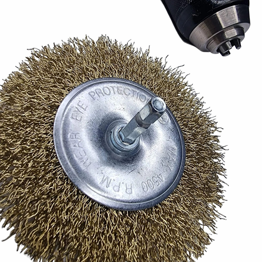Rolson 3 Piece ¼" Hex Shank Wire Brush Set - 24890 Wire Brush Attachments Rolson Tools Ltd Brand_Rolson Collections_More Power Tools Collections_Power Tools Accessories Google Product More Power Tools Power Tools Power Tools Accessories Product Type_Sundry Power Tools Product Type_Wire Brush Attachments Rolson Tools