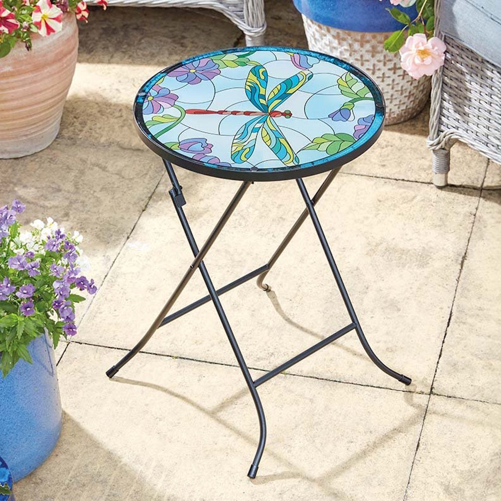 Smart Dragonfly Glass Table 35cm Diameter (Part No: 5030434) Outdoor Furniture Smart Garden Products Ltd Autumn Garden Brand_Smart Garden Camping Outdoor Furniture CarlR Collections_Garden Decor Collections_Garden Furniture Garden Garden Furniture Greenhouse & Garden Home & Garden Outdoor Furniture Product Type_Outdoor Furniture Product Type_Sundry G/House & Garden Smart Garden Sundry Home & Garden