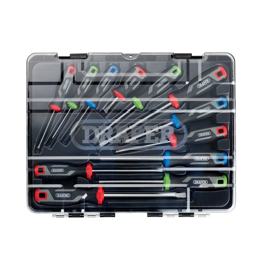 Draper Soft Grip Screwdriver Set 12 Piece (Part No: 13436)
