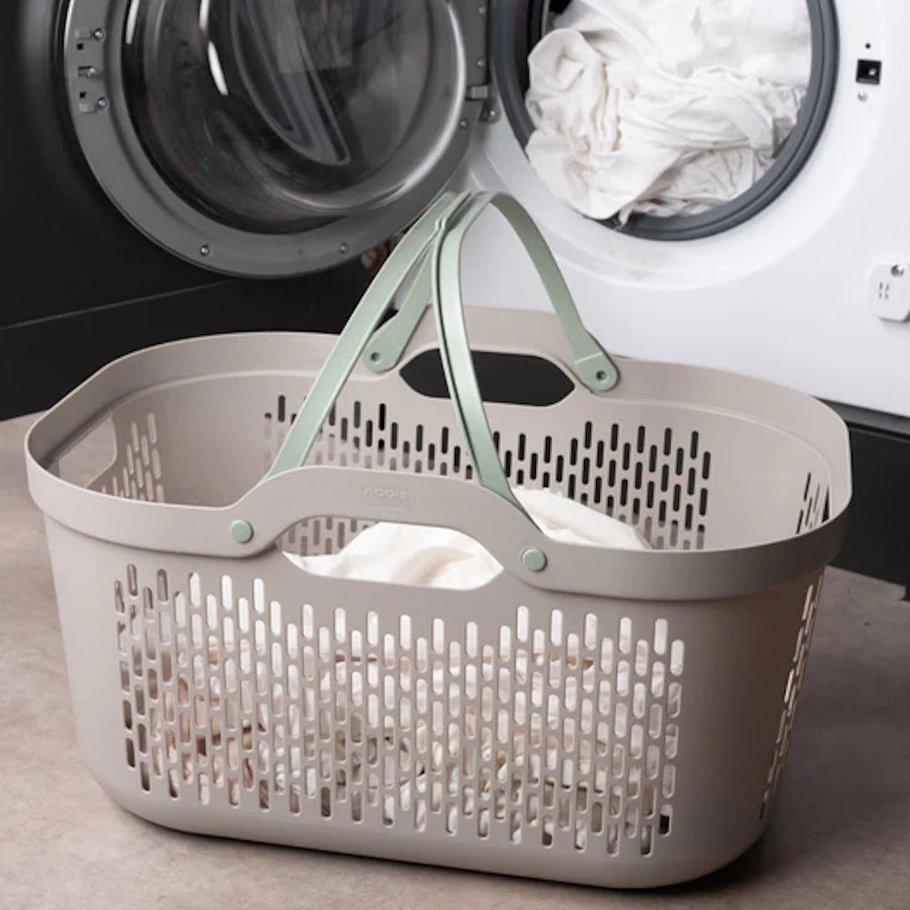 Addis Laundry Basket with Handles Mushroom - 519827 Laundry Baskets Addis Housewares Ltd (AIS) ADDIS Brand_Addis CarlR Collections_Laundry Kitchen Kitchen Organisation Laundry Product Type_Laundry Baskets Product Type_Laundry Care