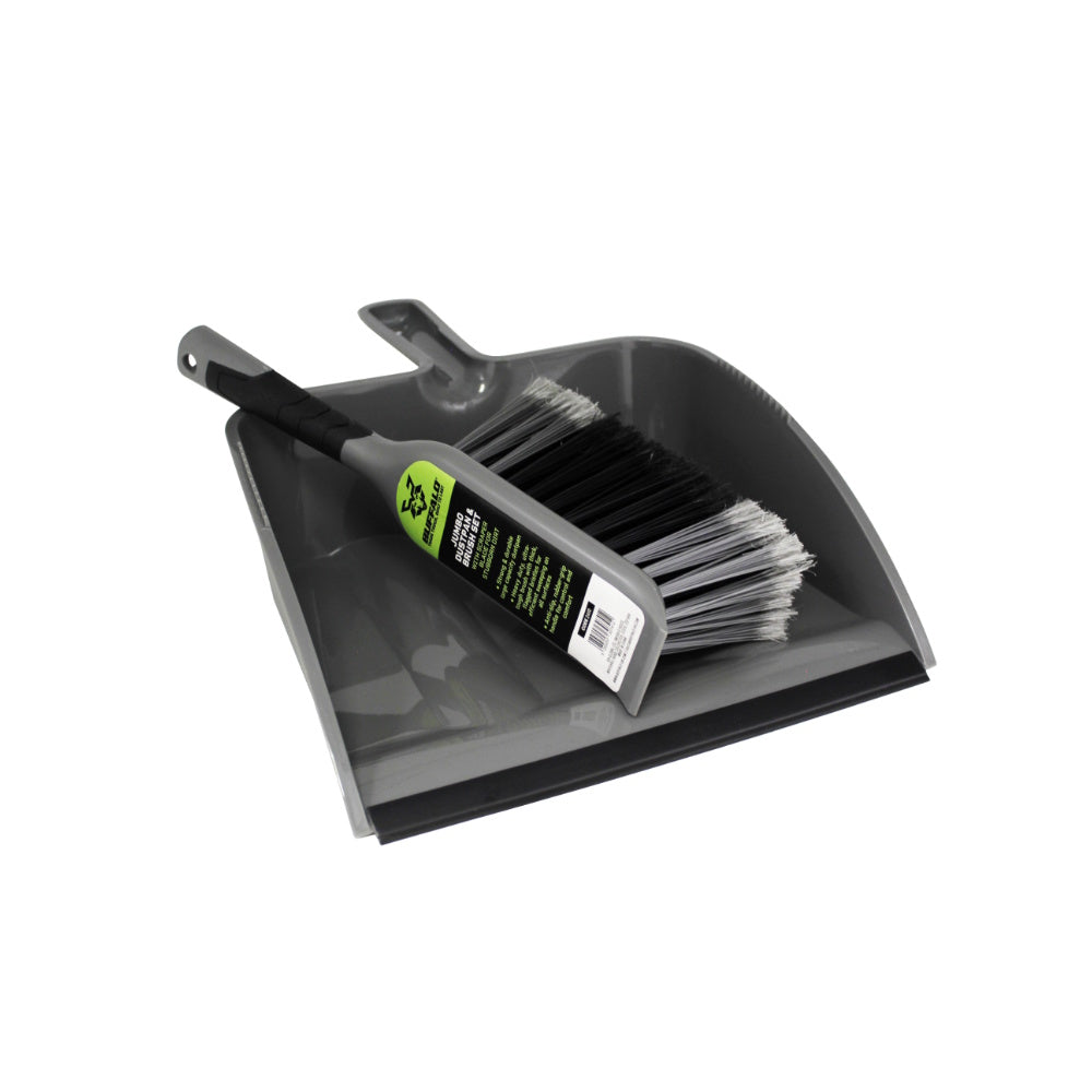 Buffalo Jumbo Dustpan & Brush (Part No: 2410) Dustpan and Brush Sets t/a Wilsons Brand_Buffalo Buffalo CarlR Cleaning Cleaning & Preparation Cleaning Equipment Collections_Cleaning Equipment Collections_Garden Tidying dustpan Garden Tidying Product Type_Bathroom Cleaning Product Type_Dustpan and Brush Sets Product Type_Kitchen Cleaning