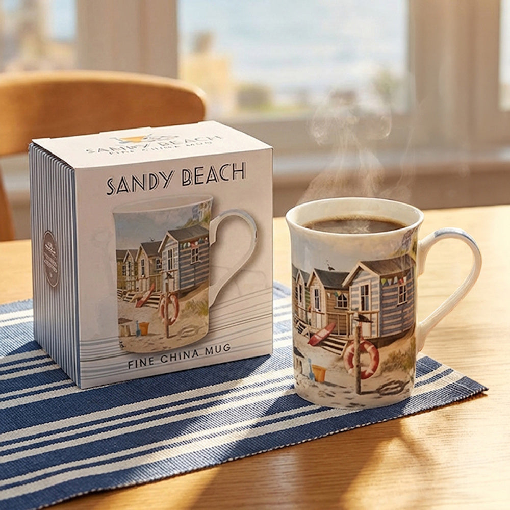 Lesser & Pavey Sandy Beach Mug - LP96860 Single Mug Lesser & Pavey Ltd Brand_Lesser and Pavey CarlR Collections_Mugs Cups and Saucers Dining & Tableware Lesser & Pavey mug Mugs Mugs Cups & Saucers Product Type_Single Mugs Tableware