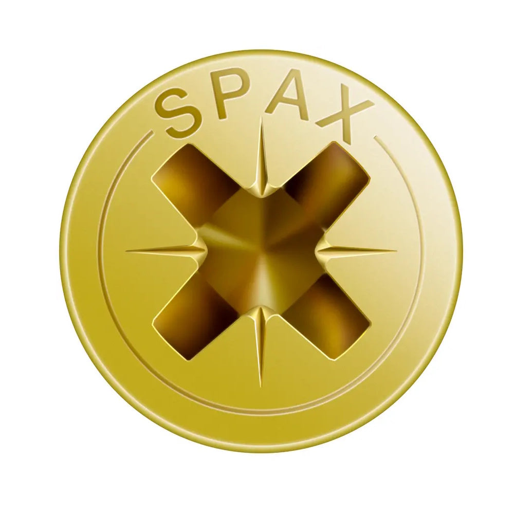 3.5x50mm SPAX Pozi Yellow Screws - 1081020350503 Screws Spax UK Ltd (NMBS) CarlR Collections_Other Screws Collections_Screws / Nails Collections_Woodscrews Other Screws Product Type_Screws Screws Screws & Nails spax Woodscrews