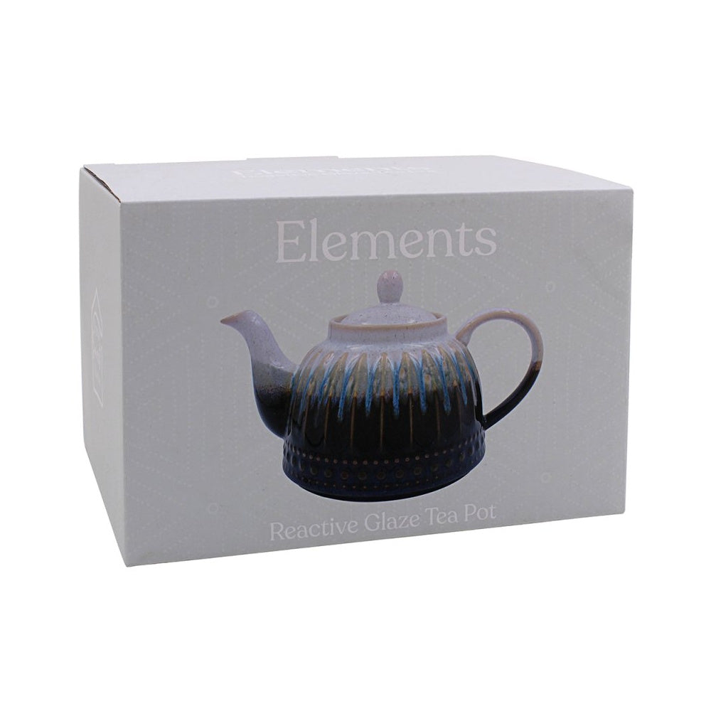 Lesser & Pavey Reactive Glaze Blue/Brown Tea Pot - LP74423 Teapots Lesser & Pavey Ltd Brand_Lesser and Pavey Cafetieres & Teapots etc. CarlR Coffee Teapots & Hob Kettles Collections_Coffee Teapots and Hob Kettles Dining & Tableware Kitchen & Dining Lesser & Pavey Product Type_Picnic Dining Product Type_Teapots Teapot