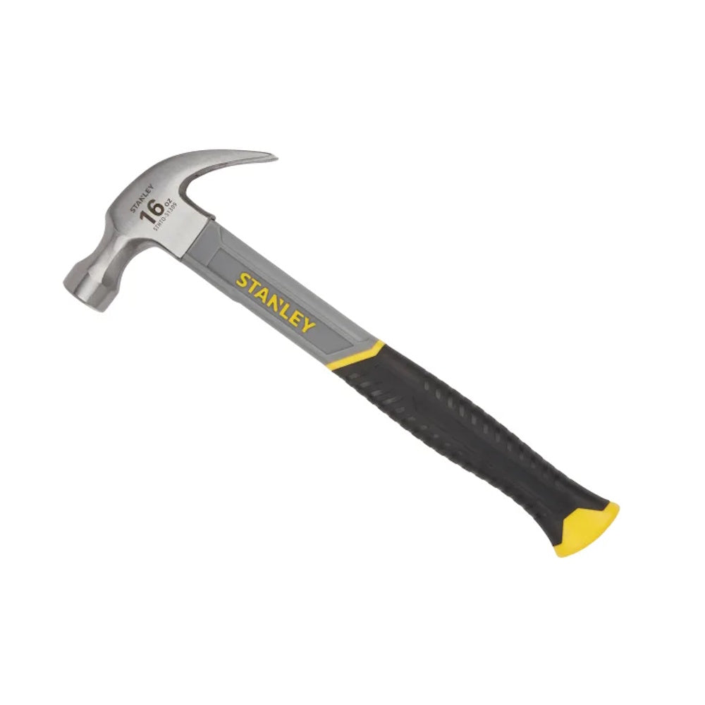 STANLEY Claw Hammer Fibreglass Shaft 16oz (Part No: STA051309) Claw Hammers Toolbank Ltd (NMBS) CarlR DIY Expert DIY Hand tools Product Type_Claw Hammers Toolbank Tools