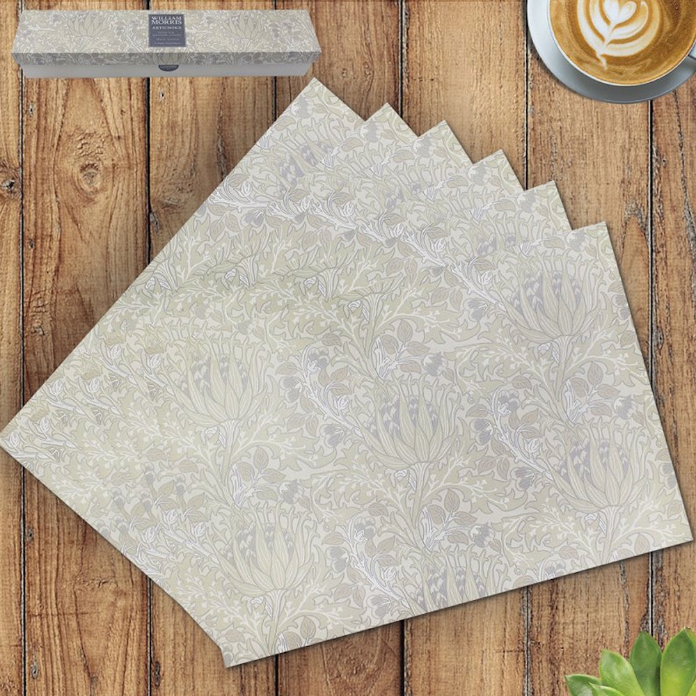 Lesser & Pavey William Morris Artichoke Drawer Liners Pack of 6 - LP75916 Kitchenware Lesser & Pavey Ltd Brand_Lesser and Pavey CarlR Collections_Kitchen Organisation Kitchen Kitchen Essential Kitchen Organisation Kitchenware Lesser & Pavey Misc. Kitchenware