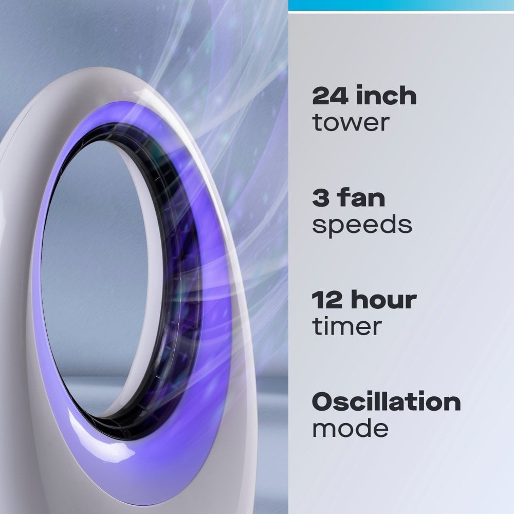 Daewoo Desktop Bladeless Fan (Part No: COL1639) Desk Fans Eurosonic Group Limited (AIS) Brand_Daewoo CarlR Collections_Fans / Air Cooling Daewoo Fans Fans & Air Cooling Heating / Cooling Product Type_Air Coolers Product Type_Desk Fans summer