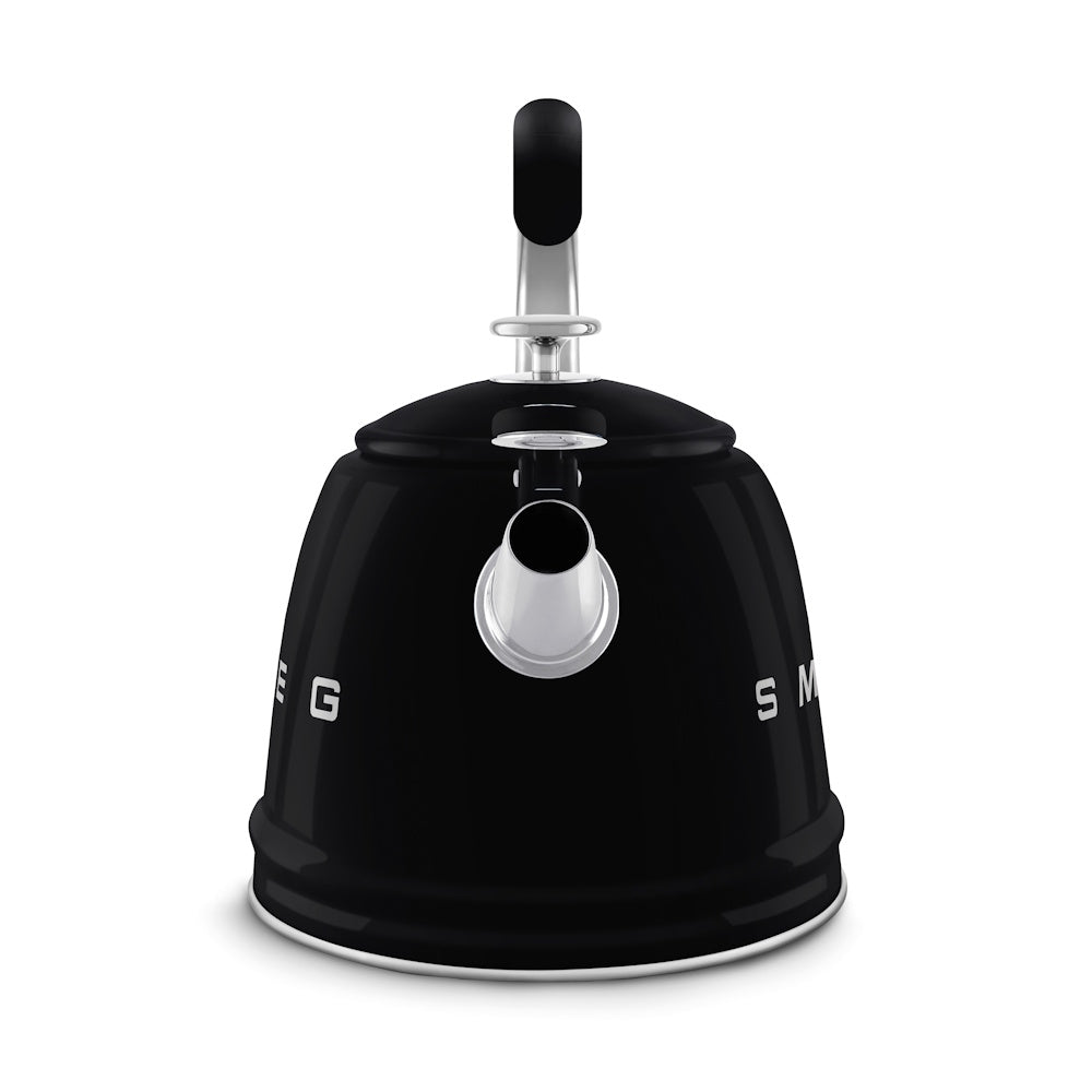 Smeg Whistling Kettle – Black - WKF01BL Hob Kettles R K Wholesale Ltd (AIS) Coffee Teapots & Hob Kettles Collections_Coffee Teapots and Hob Kettles Collections_Kettles Hob Kettles Kettle Kettles Product Type_Hob Kettles Product Type_Kettles Whistling Kettles