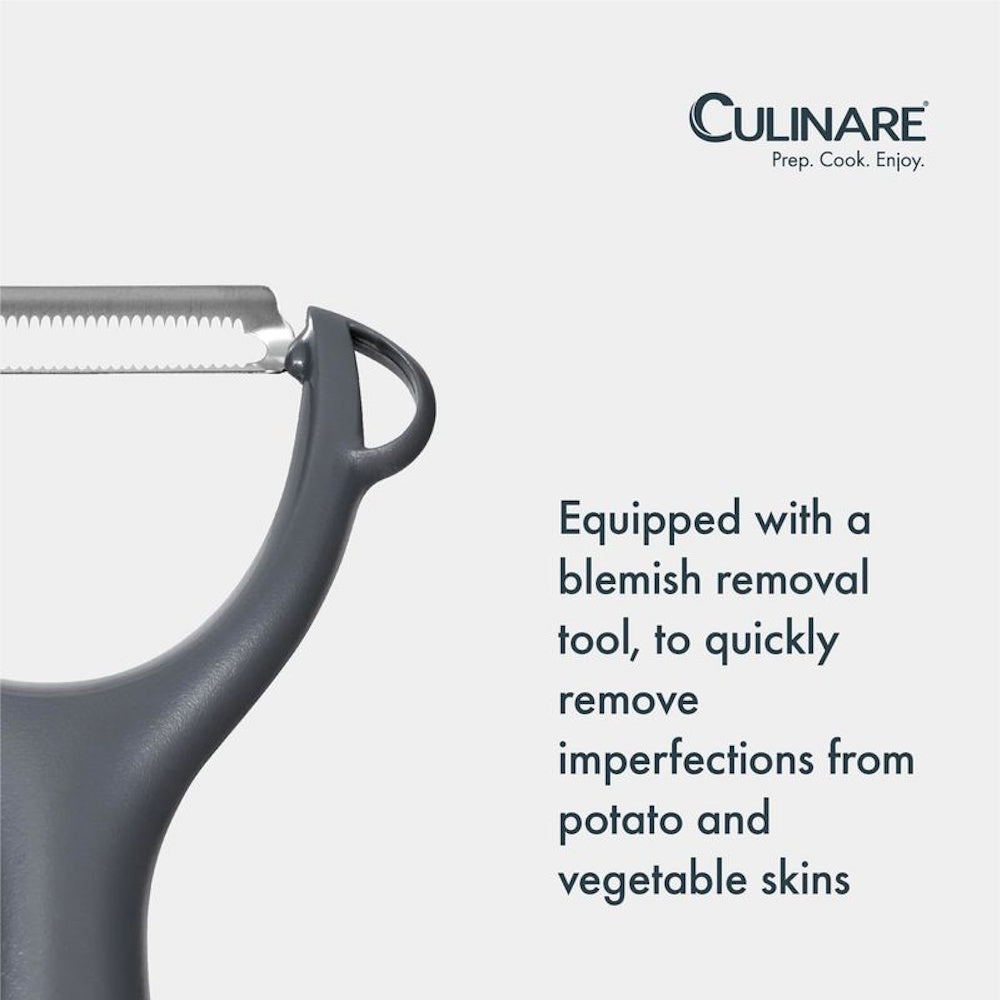 Culinare Safety Peeler Serrated Grey - C240204 Peelers & Corers DK Household Brands Ltd (AIS) Brand_Culinare CarlR Collections_Peelers and Corers Culinare Kitchen Kitchen Equipment Kitchen Essential Kitchen Tools & Utensils Kitchenware Peelers & Corers Product Type_Peelers & Corers