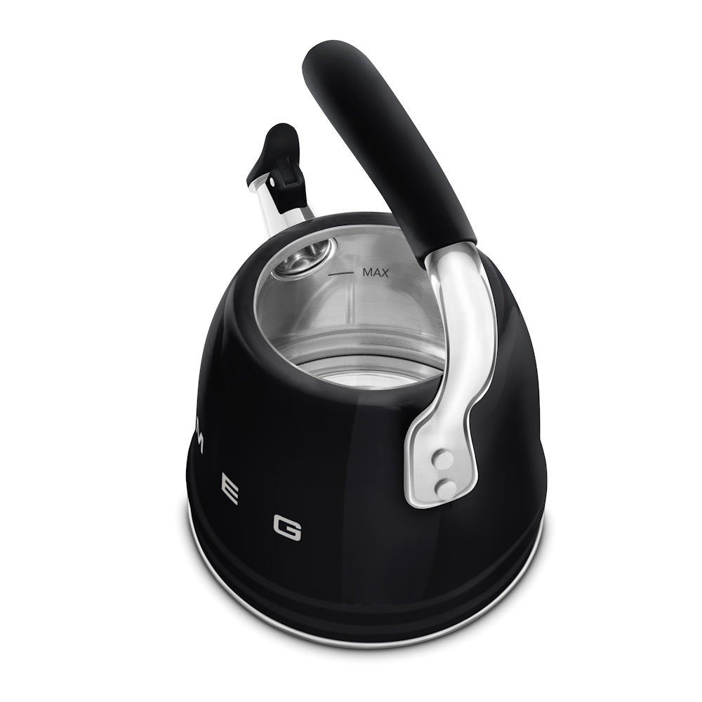 Smeg Whistling Kettle – Black - WKF01BL Hob Kettles R K Wholesale Ltd (AIS) Coffee Teapots & Hob Kettles Collections_Coffee Teapots and Hob Kettles Collections_Kettles Hob Kettles Kettle Kettles Product Type_Hob Kettles Product Type_Kettles Whistling Kettles