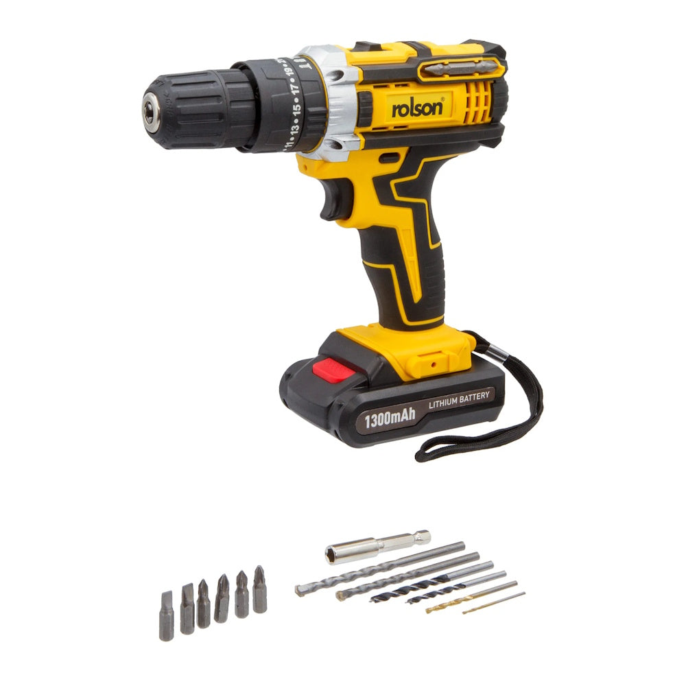 Cordless Hammer Drill 18V – Part No: 70720 Power Drills & Screwdrivers Rolson Tools Ltd Brand_Rolson CarlR Collections_Drills and Screwdrivers DIY Drill Drilling Expert DIY Masonary Drill Power Drills & Screwdrivers Product Type_Power Drills & Screwdrivers Rolson
