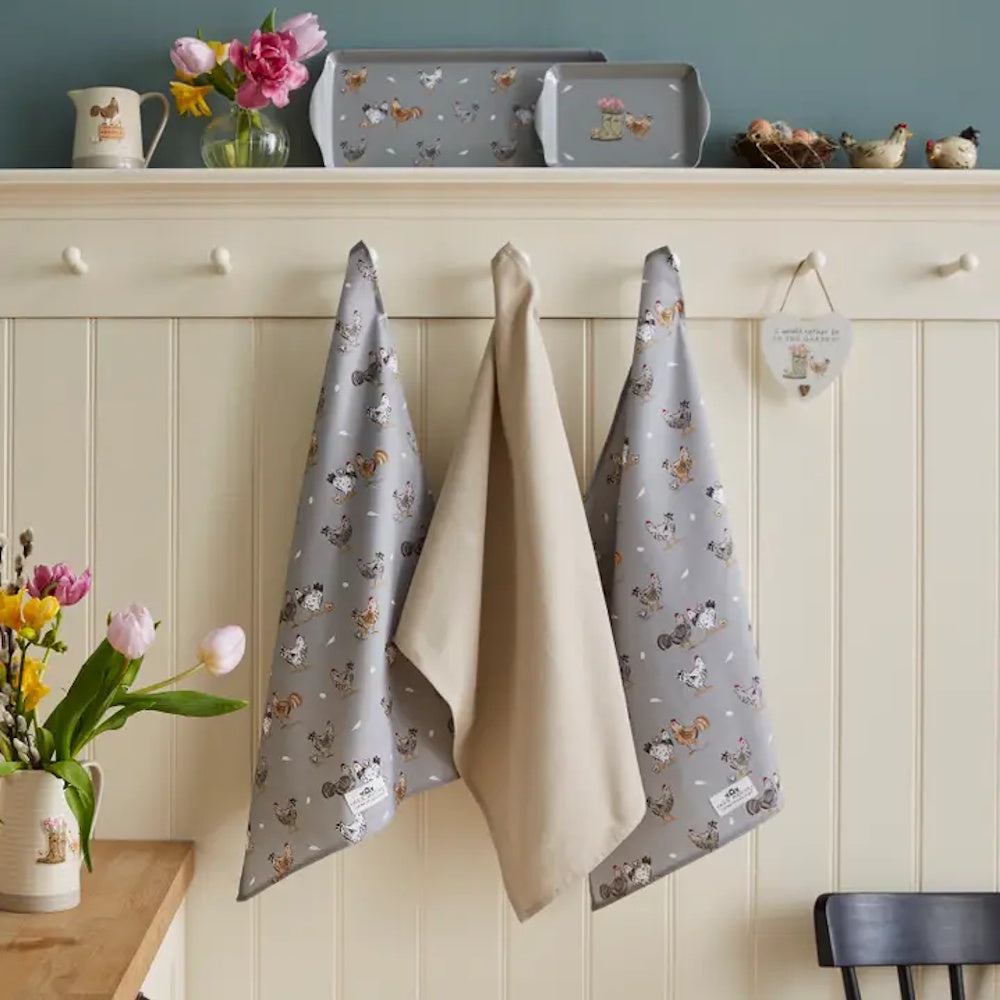 Cooksmart Hen House – Tea Towels Pack of 3 (Part No: 2642)