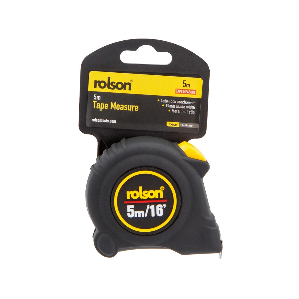 Rolson Tape Measure 5mtr (Part No: 50565) Tape Measures Rolson Tools Ltd Brand_Rolson CarlR Collections_Measures Rules and Levels Collections_Weighing and Measuring Measures & Rules Measures Rules & Levels Product Type_Tape Measures Rolson Weighing & Measuring