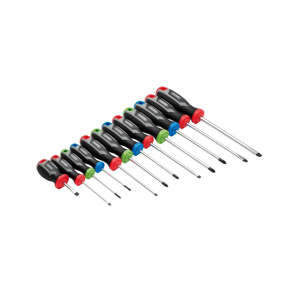 Draper Soft Grip Screwdriver Set 12 Piece (Part No: 13436)