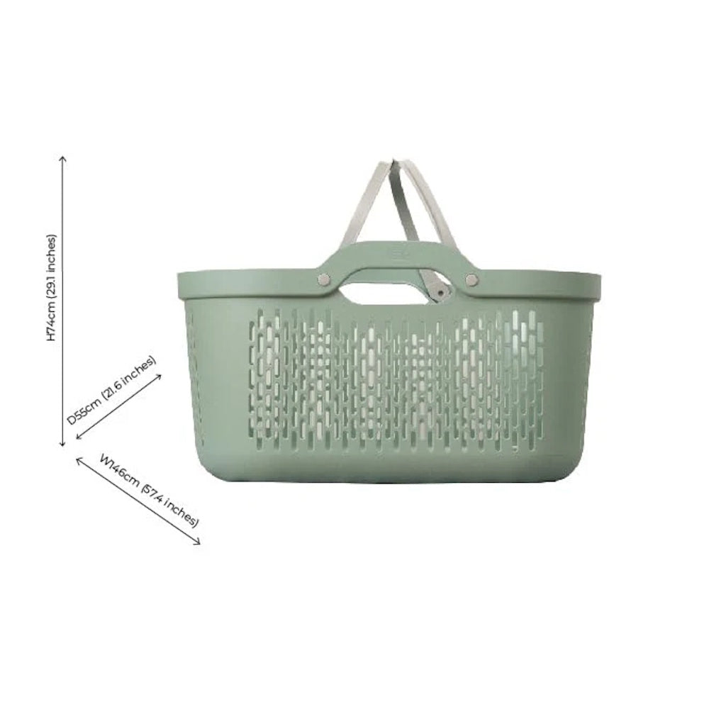 Addis Laundry Basket with Handles Mushroom - 519827 Laundry Baskets Addis Housewares Ltd (AIS) ADDIS Brand_Addis CarlR Collections_Laundry Kitchen Kitchen Organisation Laundry Product Type_Laundry Baskets Product Type_Laundry Care