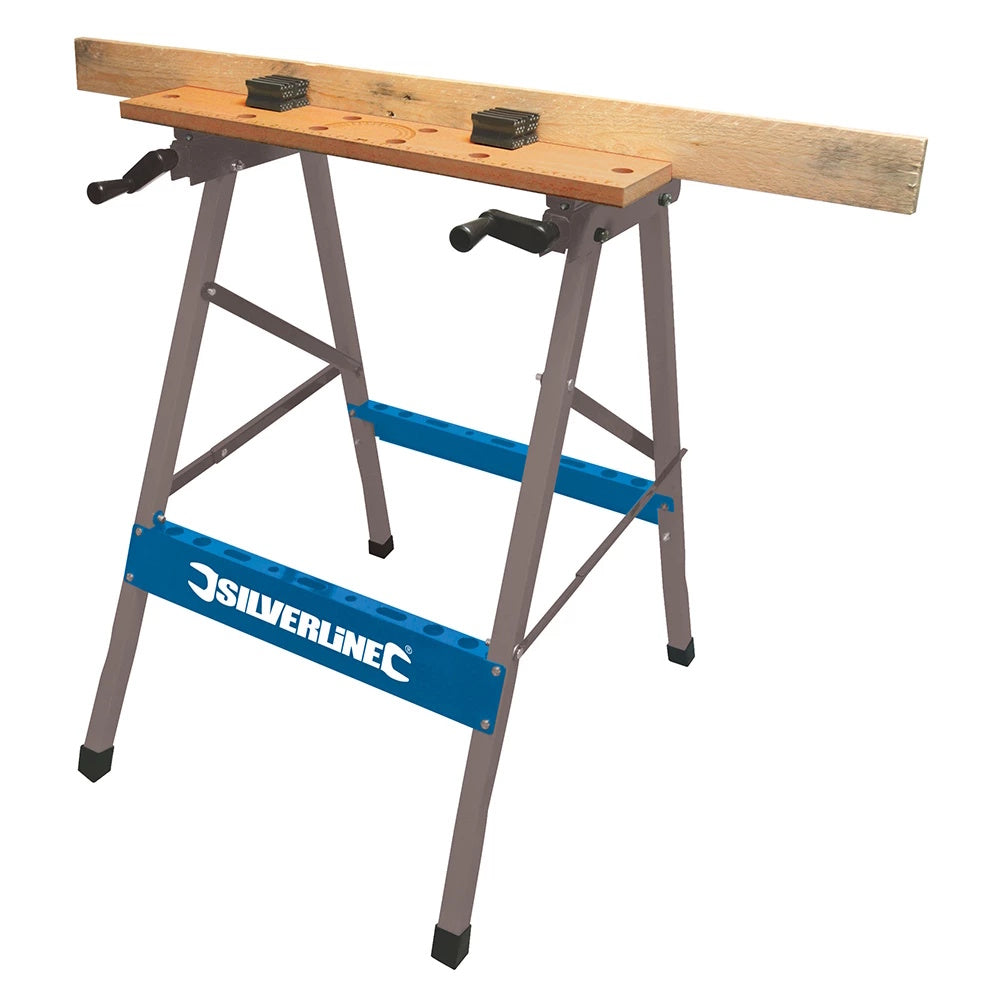 Portable Work Bench – 100kg - BB-BNV101 Workbenches & Saw Horses Hamble Distribution Ltd Brand_Silverline CarlR Collections_Workbenches and Saw Horses DIY Expert DIY Product Type_Workbenches & Saw Horses Silverline Workbenches & Saw Horses