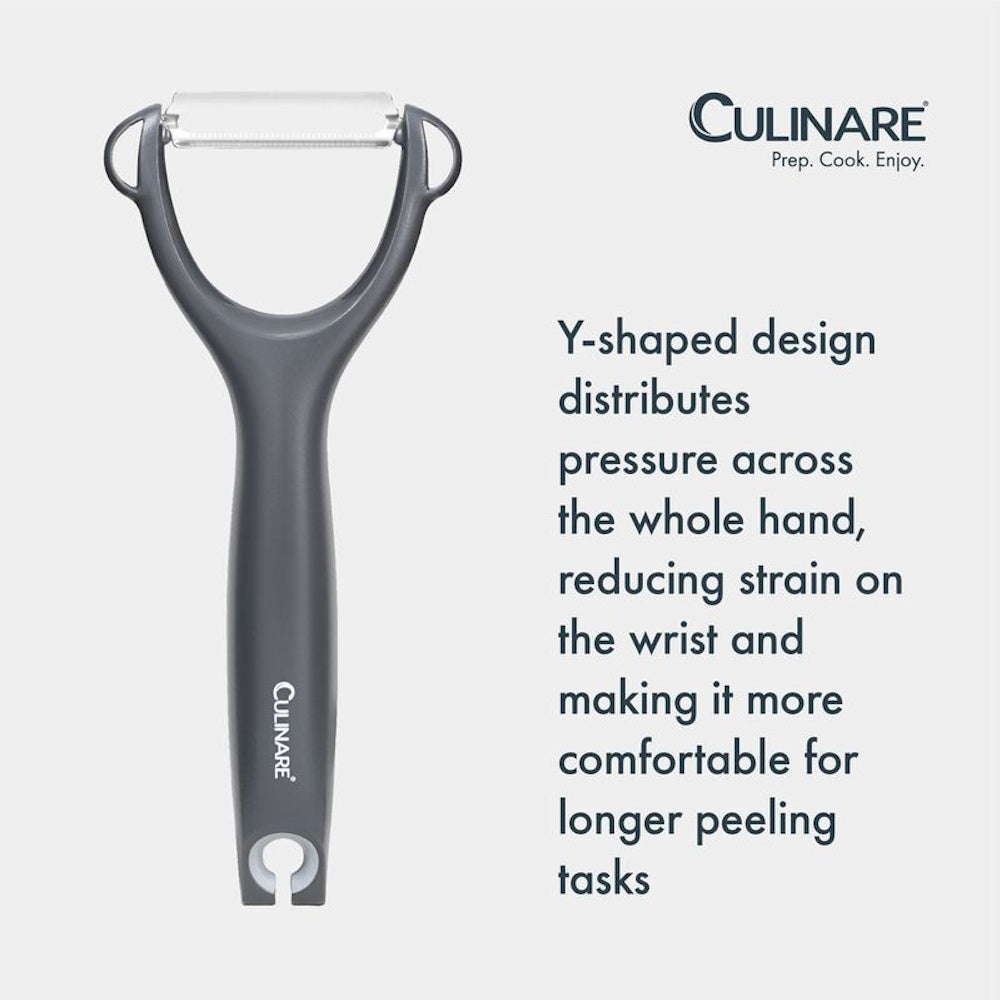 Culinare Safety Peeler Serrated Grey - C240204 Peelers & Corers DK Household Brands Ltd (AIS) Brand_Culinare CarlR Collections_Peelers and Corers Culinare Kitchen Kitchen Equipment Kitchen Essential Kitchen Tools & Utensils Kitchenware Peelers & Corers Product Type_Peelers & Corers