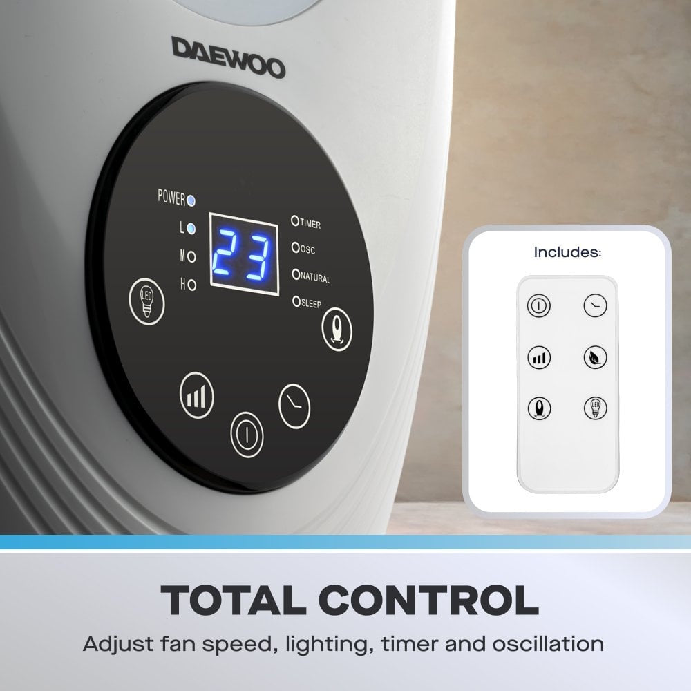 Daewoo Desktop Bladeless Fan (Part No: COL1639) Desk Fans Eurosonic Group Limited (AIS) Brand_Daewoo CarlR Collections_Fans / Air Cooling Daewoo Fans Fans & Air Cooling Heating / Cooling Product Type_Air Coolers Product Type_Desk Fans summer