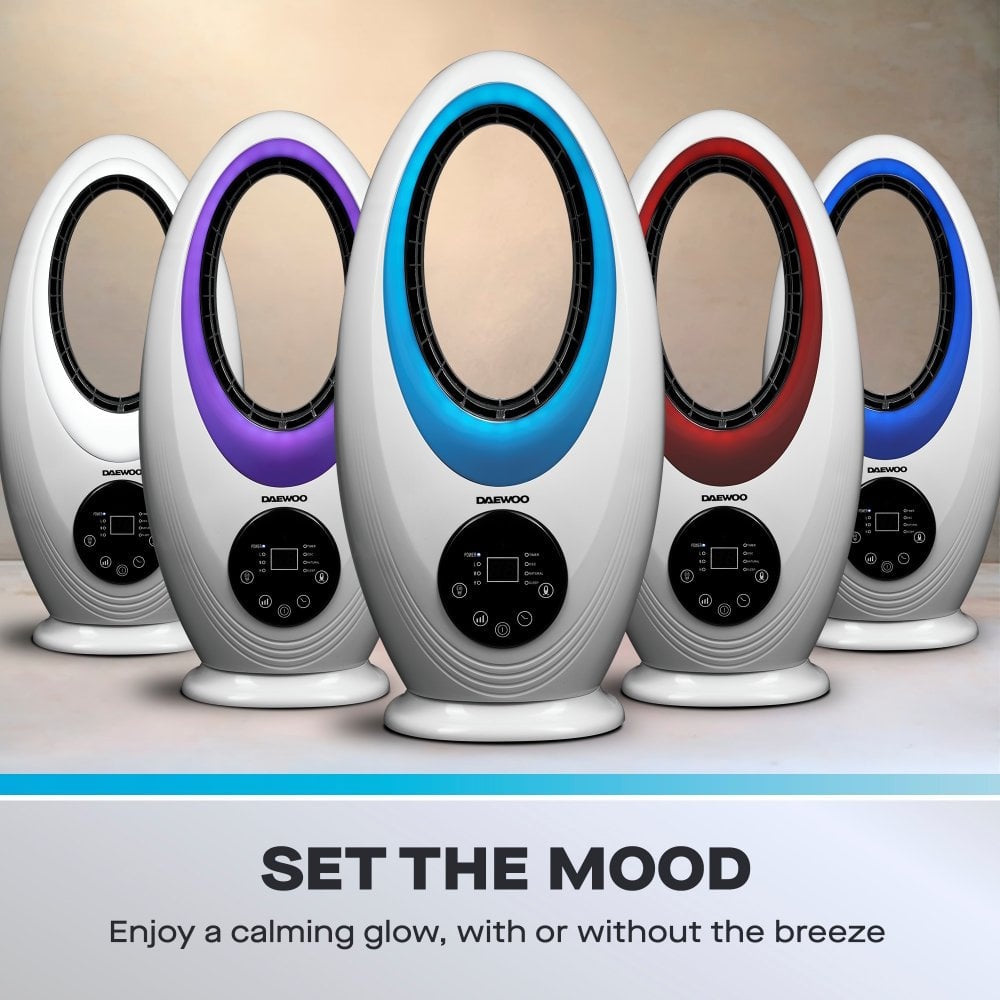 Daewoo Desktop Bladeless Fan (Part No: COL1639) Desk Fans Eurosonic Group Limited (AIS) Brand_Daewoo CarlR Collections_Fans / Air Cooling Daewoo Fans Fans & Air Cooling Heating / Cooling Product Type_Air Coolers Product Type_Desk Fans summer